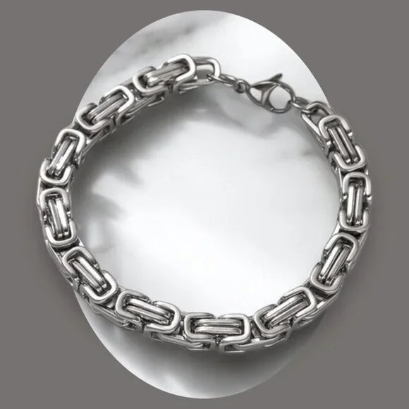Men's Stainless Steel Chain Bracelet 21 cm - Picture 2 of 3